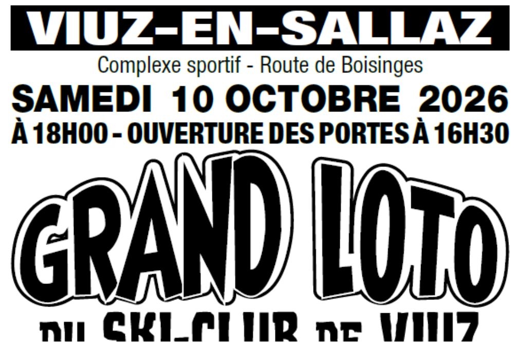 Loto du Ski Club de Viuz en Sallaz - Samedi 10 Octobre 2026