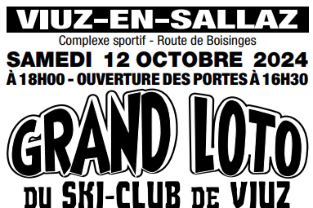 INSCRIPTION LOTO - Samedi 12 octobre 2024 18h